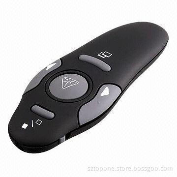 Laser presenter, red laser pointer, power point, black screen and full screen, power on/off